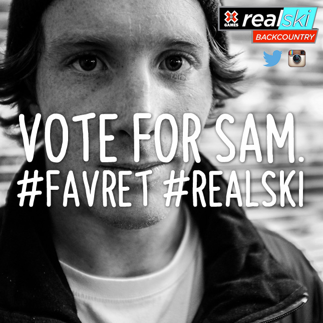 5 raisons de voter pour Sam Favret au X Games Realski Backcountry