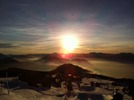 couché de soleil sur le park