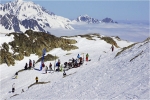 L'aire de d�part de la comp�tition freeride.
