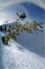 Andy en flatspin sur le Mont St-Helens (Washington), volcan qui est entr� en �ruption la derni�re fois en 1980.
