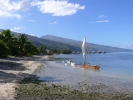Tahiti paysage caract�ristique avec sable