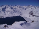 Lac Val Cenis avec une partie encore gelée