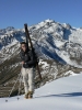 Banditflex pose devant les sommets du Mercantour (Clapier, Gelas)