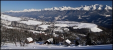 13 janvier 2008, depuis la Chartreuse en direction de Belledonne, et après être redescendu des 7 Laux à cause des bouchons ... une journée terrible qu'on a royallement manquée :-(