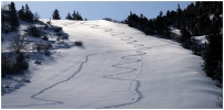 Ma trace, sur la gauche c'est la montée, sur la droite, la descente, voui voui :-) :-) me suis un peu amusé ...