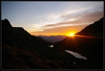 Couch� de soleil sur le 2�me lac, en contrebas