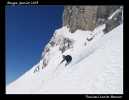 Rémy attaque la descente avant que la face sud ne se réchauffe trop