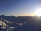 derniére piste de la journée avec en fon 1 magnifique couché de soleil