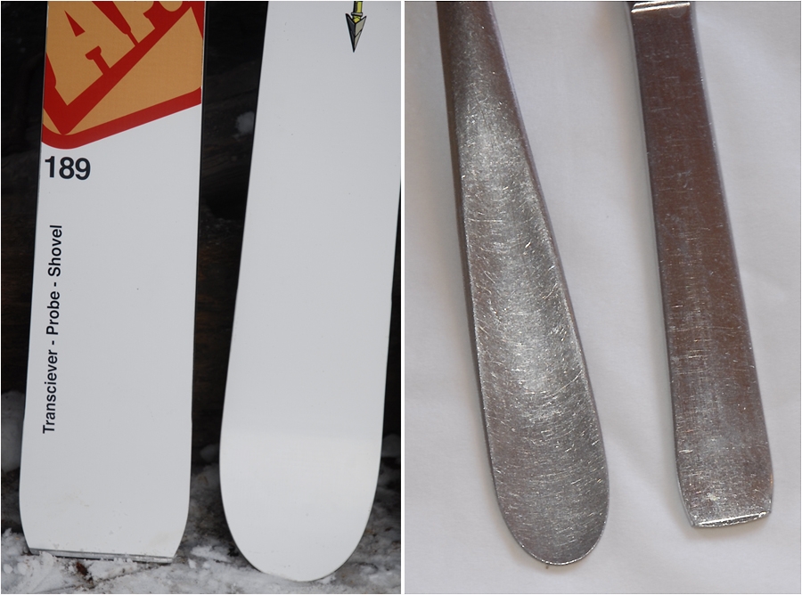 A gauche, le Wyatt &agrave; talon plat et le Starsky bispatul&eacute;. A droite, la fourchette et le couteau du restaurant de la maman de Sam. L'inspiration des shapes de Bob ?