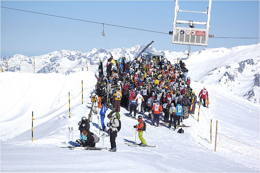La queue au t&eacute;l&eacute;ski.