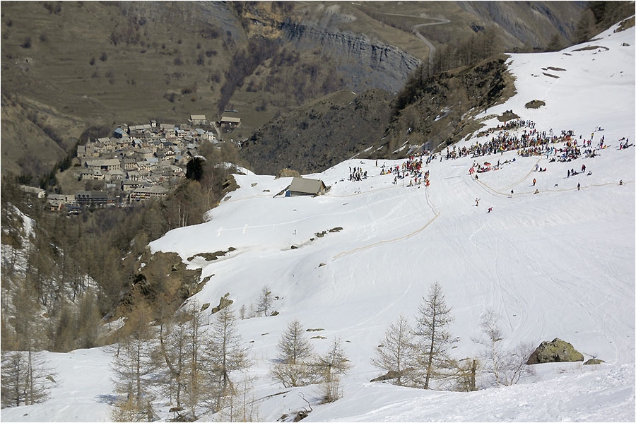 La zone d'arriv&eacute;e.