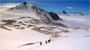 Marche sur les plateaux au-dessus de Las-Leñas.