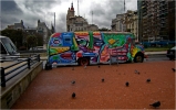 Joli bus dans les rues de Buenos Aires.