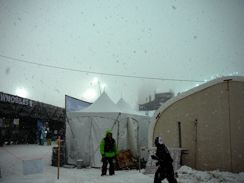 de la neige sur le site des X Games