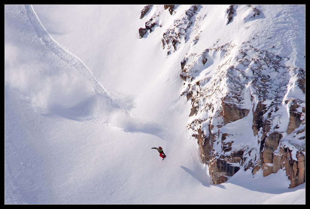 Les snowboarders auront pris les lignes les plus esth&eacute;tiques.