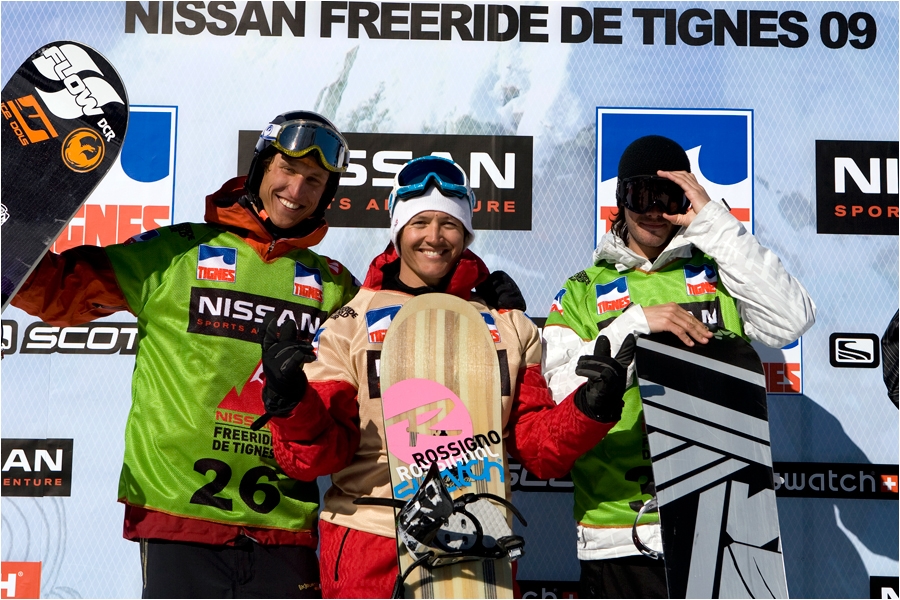 Podium snowboard hommes.