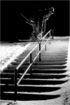 Sandy sur les rails de Vars.