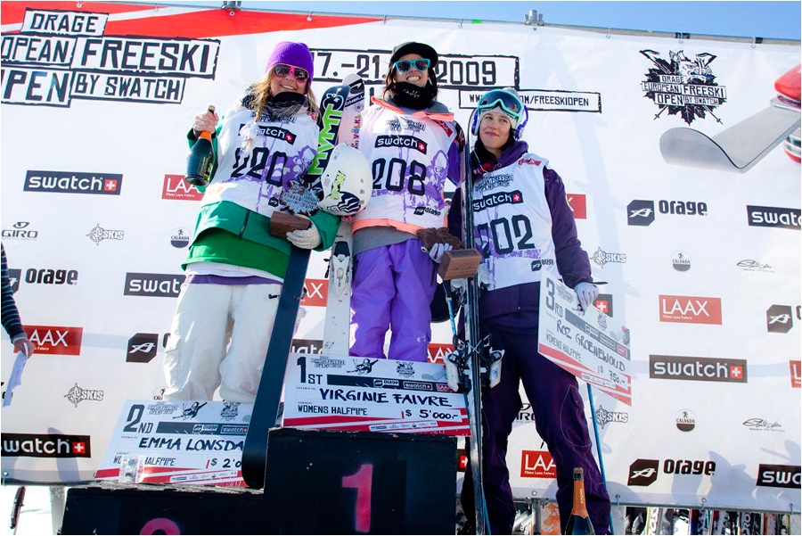 Podium femmes half-pipe.