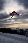 Guillaume dans le pipe de la Clusaz.