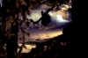 Laurent Thevenet lors d'un shooting nocturne dans les bois de Chatel