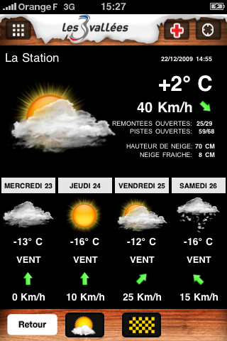 Les 3 Vall&eacute;es sur iphone