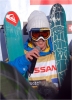 Candide sur le podium.