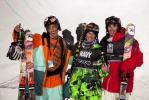 Improvised podium at the bottom of the pipe