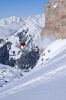 Kevin Rolland profite un peu de la poudreuse à La Plagne