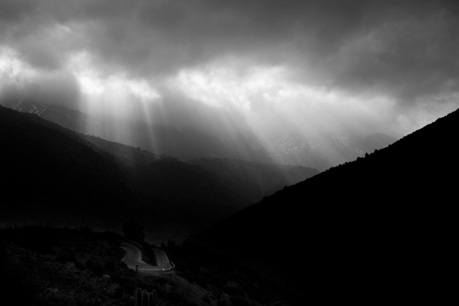 Route entre El Colorado et Santiago 