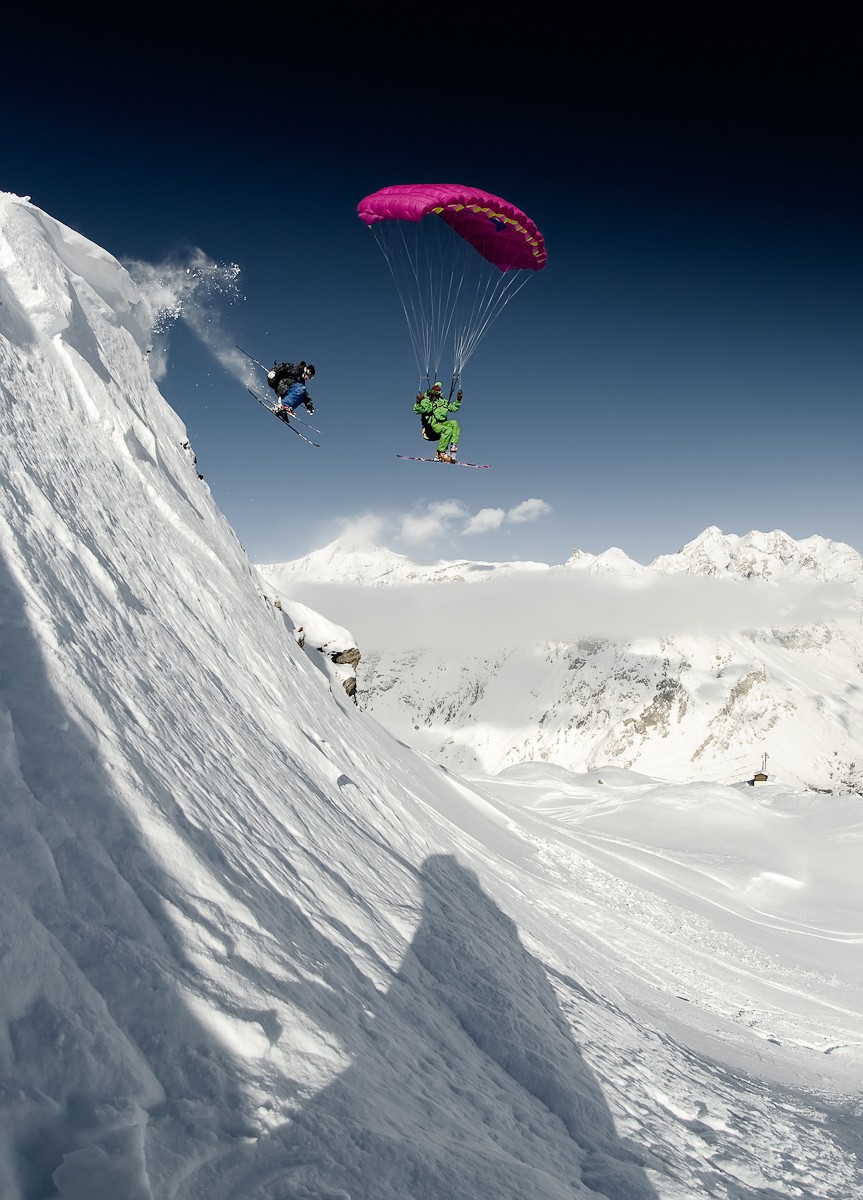 Leo Taillefer et Jonathan Kaufmann, Val d'Is&egrave;re.