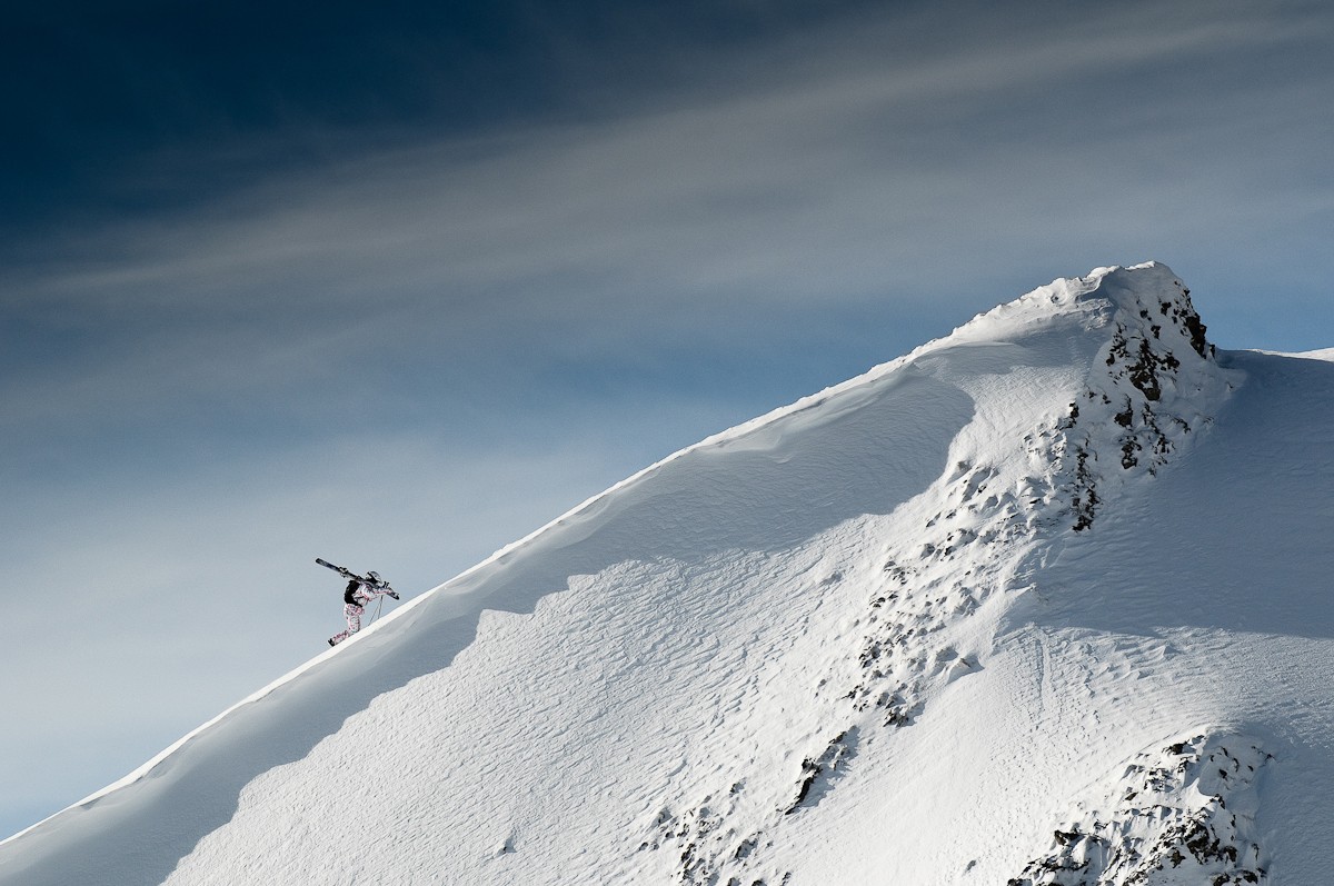 Maxence Rollin &agrave; Tignes, quelques minutes avant de faire partir une bonne petite plaque (sans gravit&eacute;).