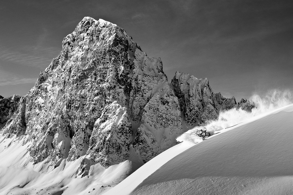 Maxence Rollin &agrave; Tignes, Aiguille Noire de Pramecou.