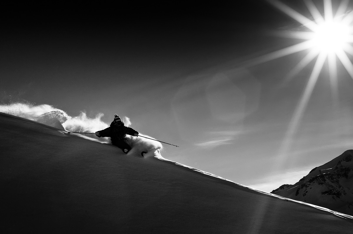Maxence Rollin &agrave; Tignes dans les Tufs.
