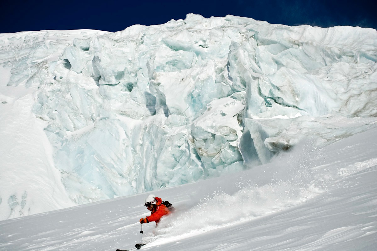 Laurent Niol sous les s&eacute;racs &agrave; Cervinia.