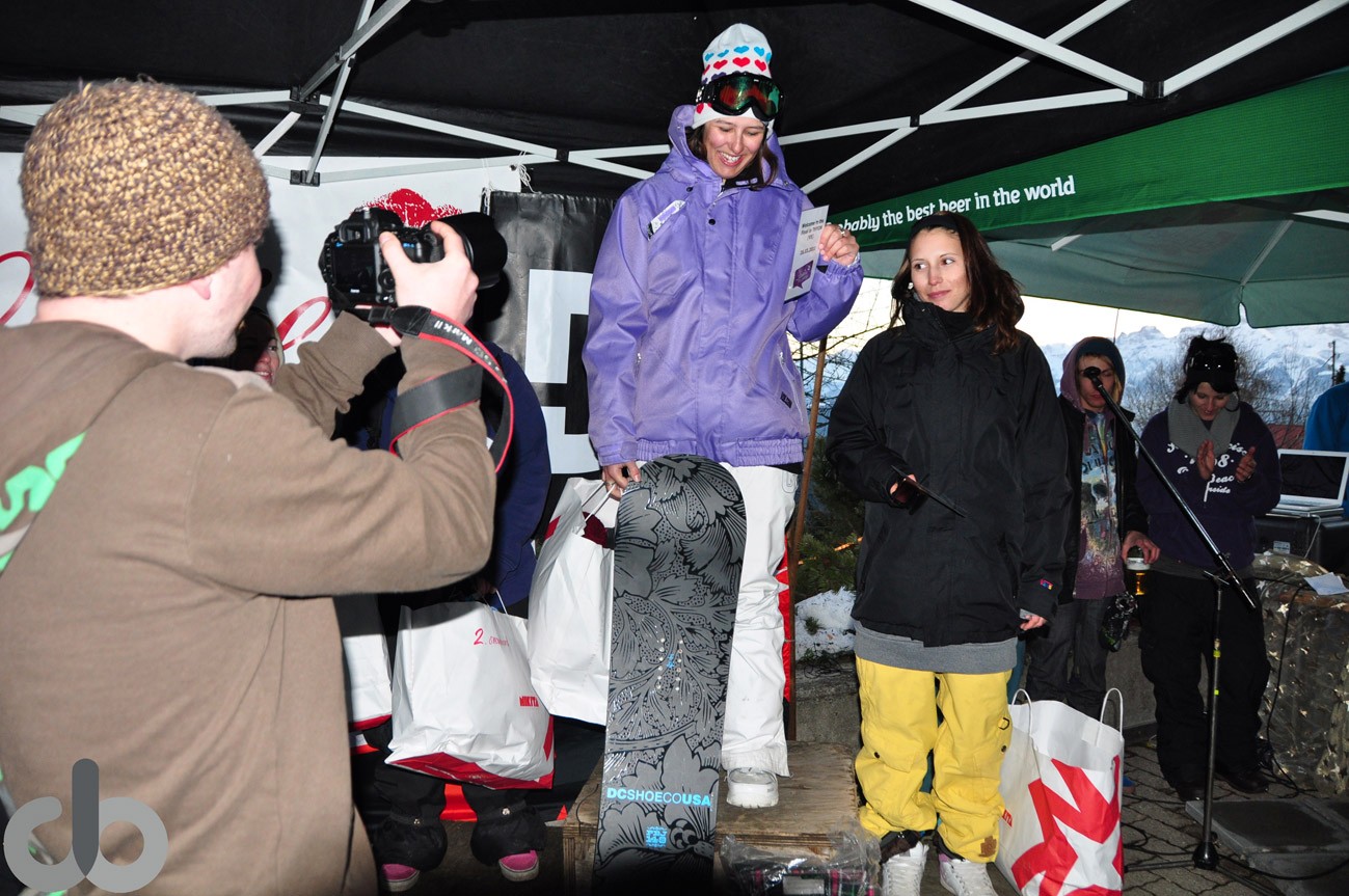 Podium snow