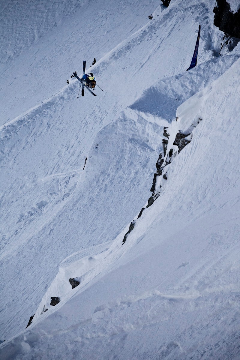 Fabien Maierhofer en cork 7 sur le plus gros step down de la face