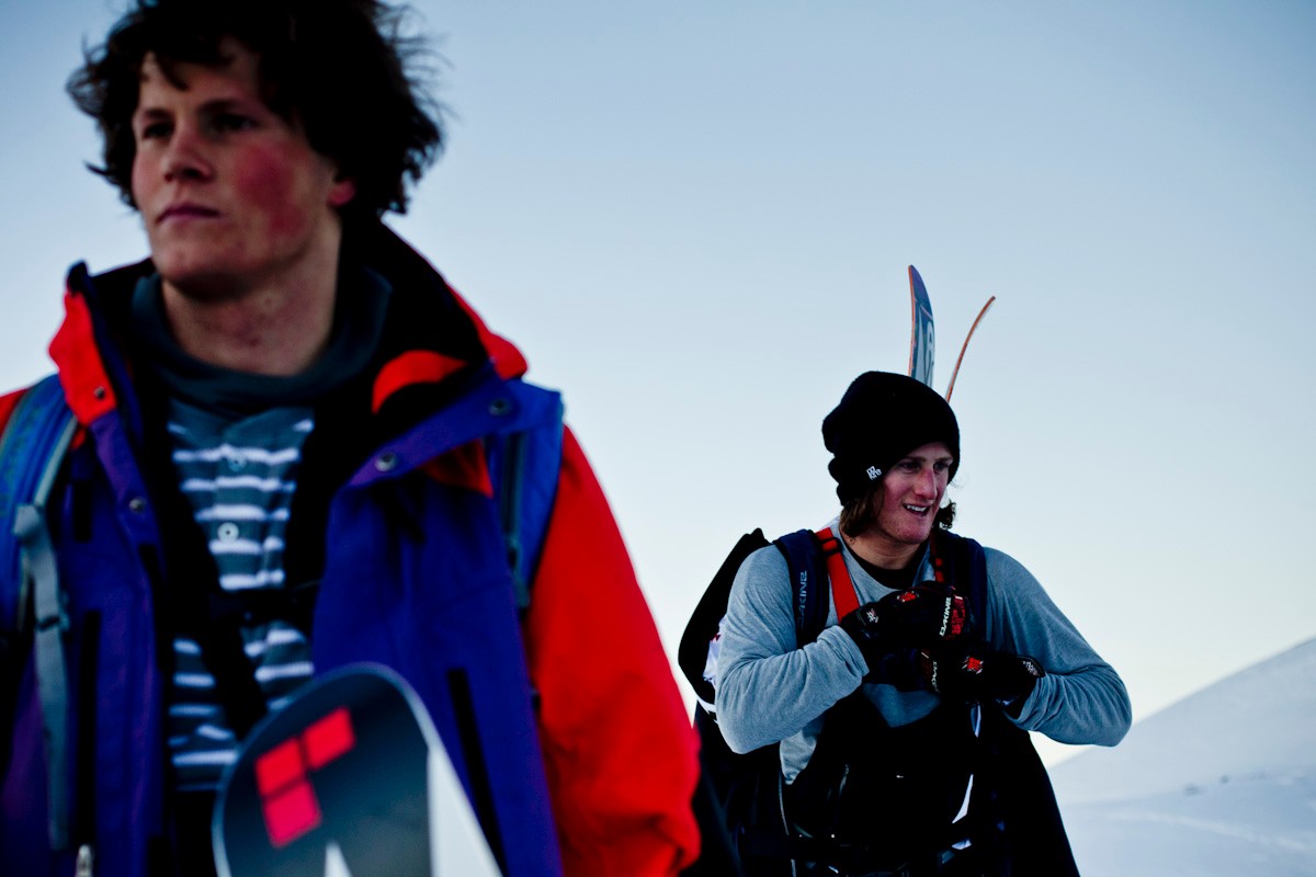 Tim Durtschi et Chris Benchetler a la montee
