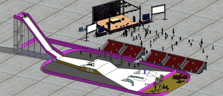 Le set up pr&eacute;vu pour le 19 f&eacute;vrier &agrave; Albertville
