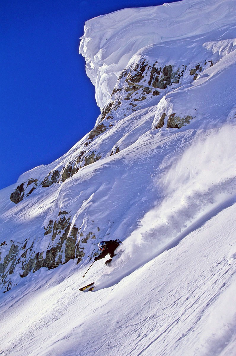 Kaj n'avait que des v&ecirc;tements noirs, pas facile &agrave; imprimer sur ma pellicule Velvia. Jackson Hole (Etats-Unis) - 2001.