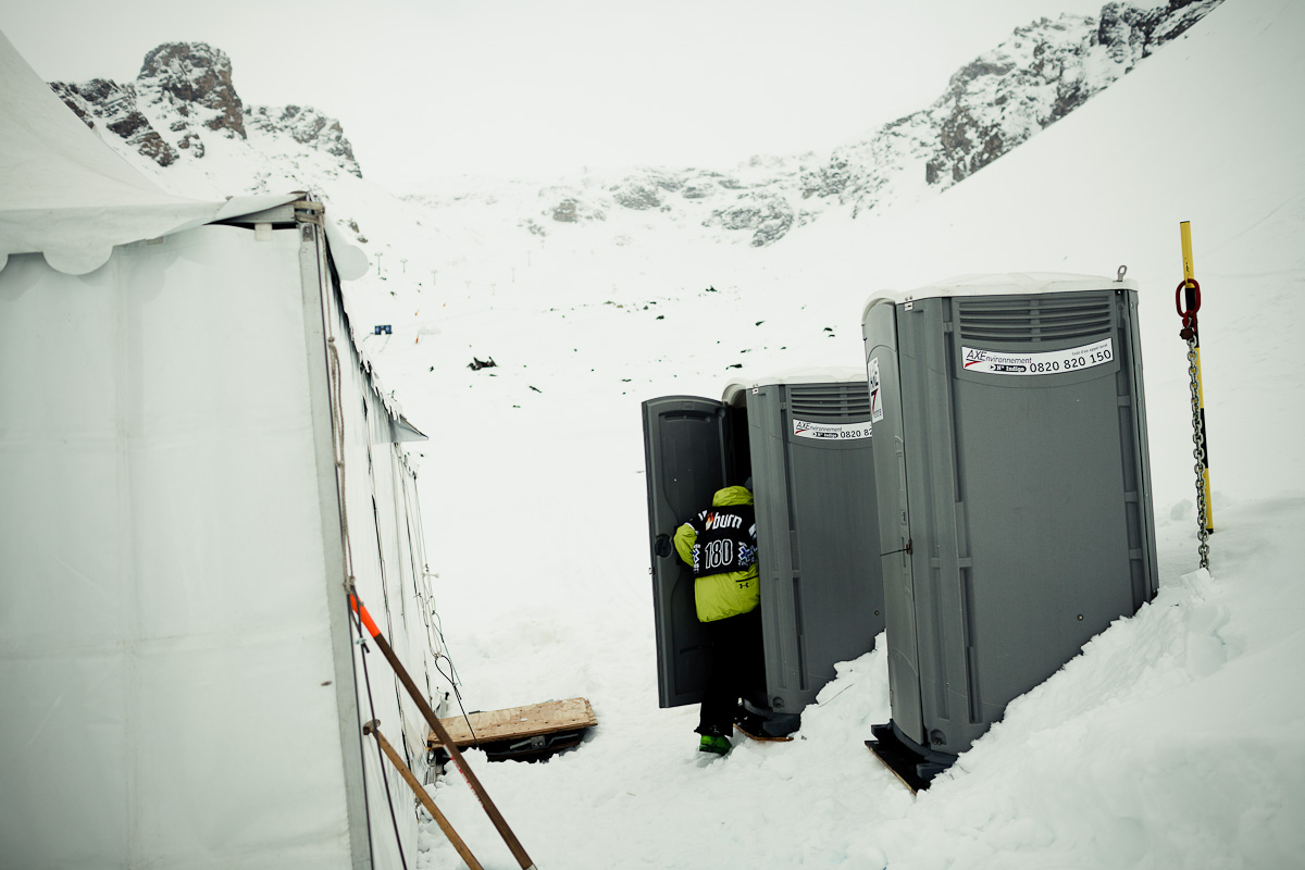 Petit moment d'isolement pour David en haut du half-pipe