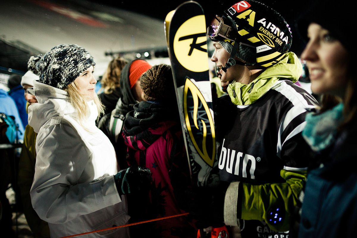 Sarah Burke, crois&eacute; hier, refilicite David pour sa qualification