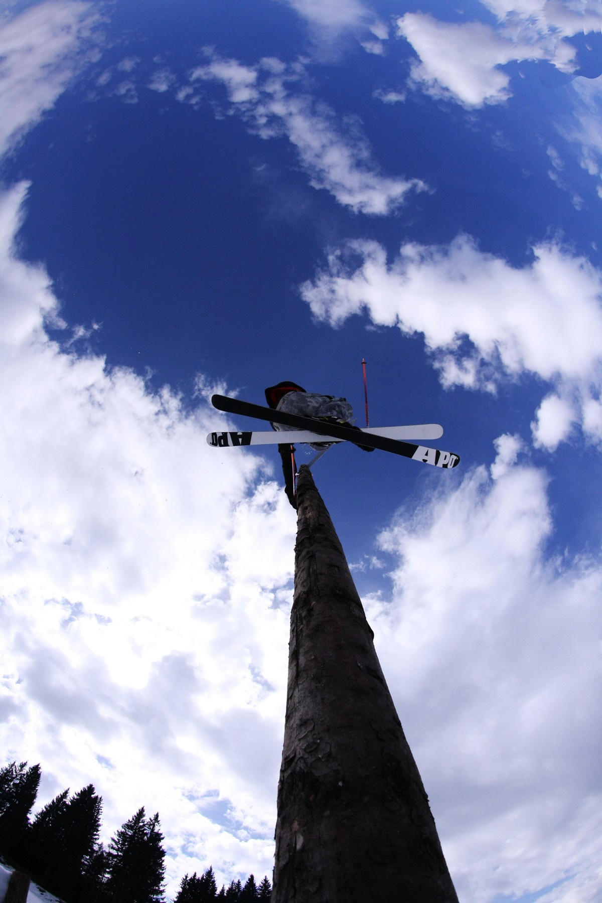 Guillaume Sbrava en haut du totem
