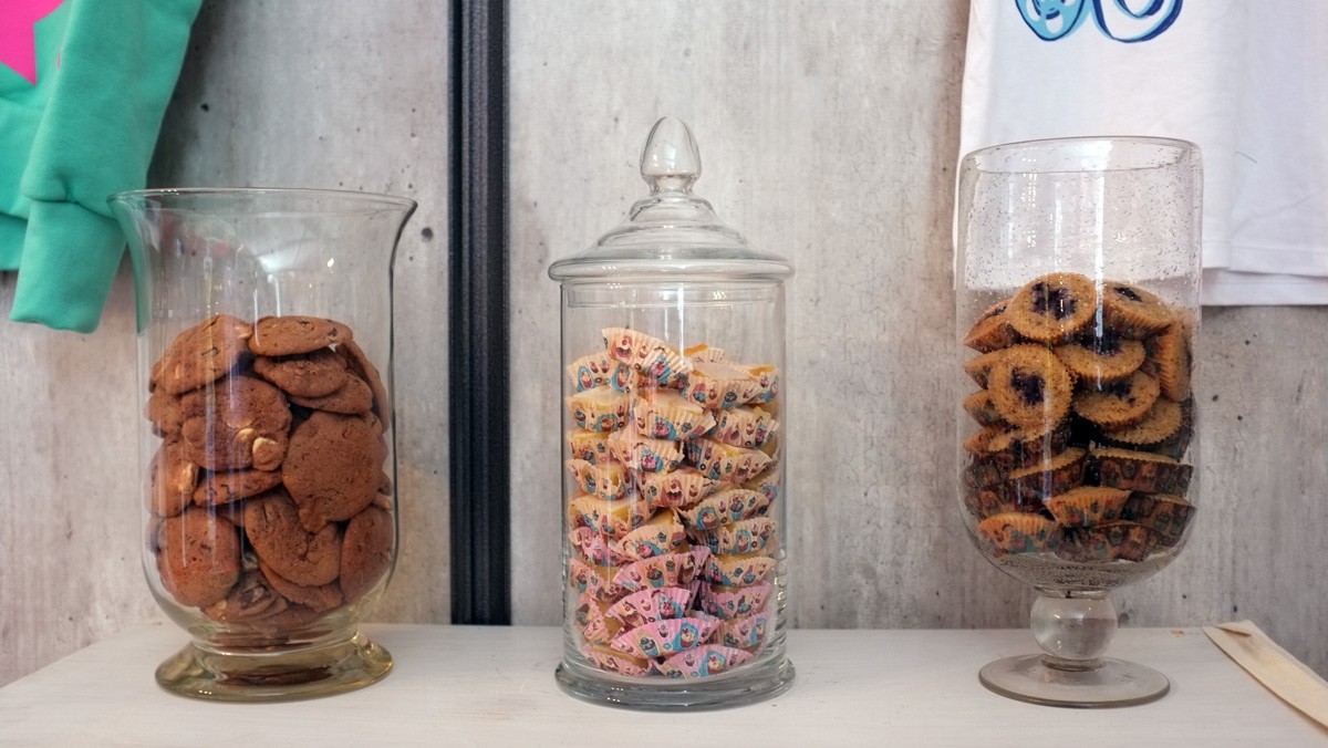 Le stand Femipleasure avec les bons cookies de Jos&eacute;phine.