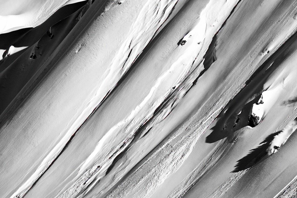 Rare : Kevin en freeride &agrave; la Plagne en mars 2010.