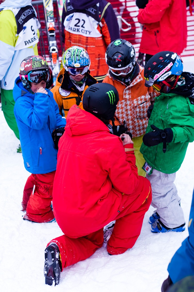 Avec ses mini fans de Park City, f&eacute;vrier 2011.