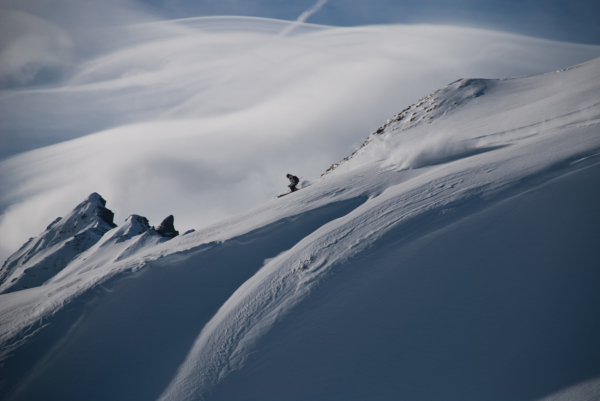 petit run de freeride pour Leo