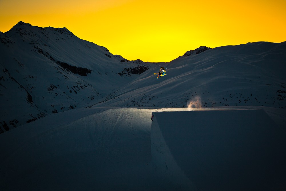 Jonas Hunziker en cork 3 tail &agrave; Livigno.