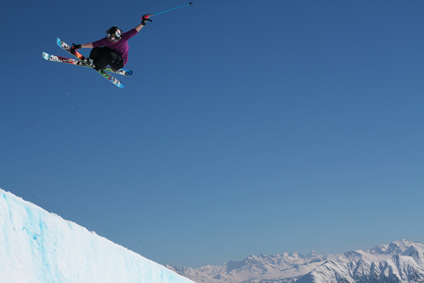 Ana&iuml;s dans le pipe de  Laax