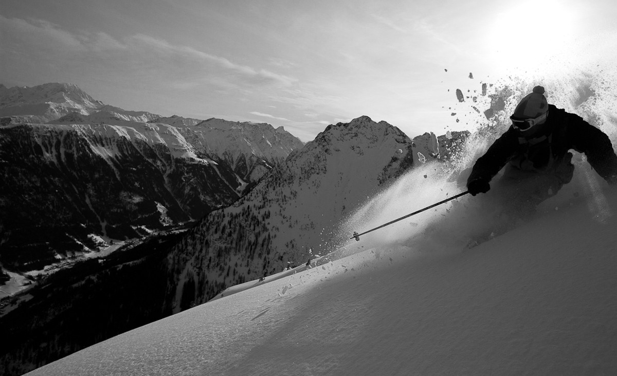 St Bernard en mode freeride