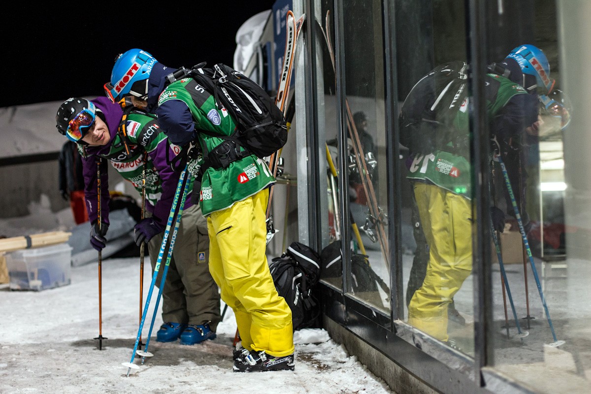 Reine Barkered et Stefan Hausl a l'aube avant la course